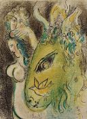 CHAGALL, Marc, "Paradies", Original-Farblithografie, 35,5 x 26, aus Verve, 1960, R.