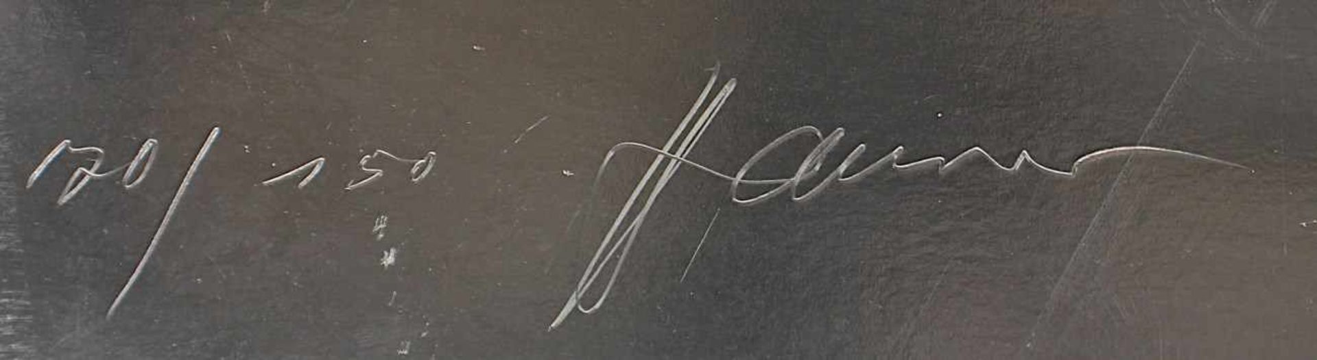 HAUSER, Erich, "o.T.", Serigrafie/beschichtem Karton, 69 x 49,5, verso signiert, nummeriert 120/150, - Image 2 of 2