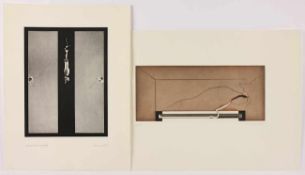 SCHREITER, Johannes, zwei Arbeiten, "Riss-Struktur/Fazit 13", (1970), Radierungen, jeweils