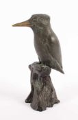 ARENTZ, Kurt (1934-2014), "Eisvogel", Bronze, H 21,5, auf dem Sockel signiert