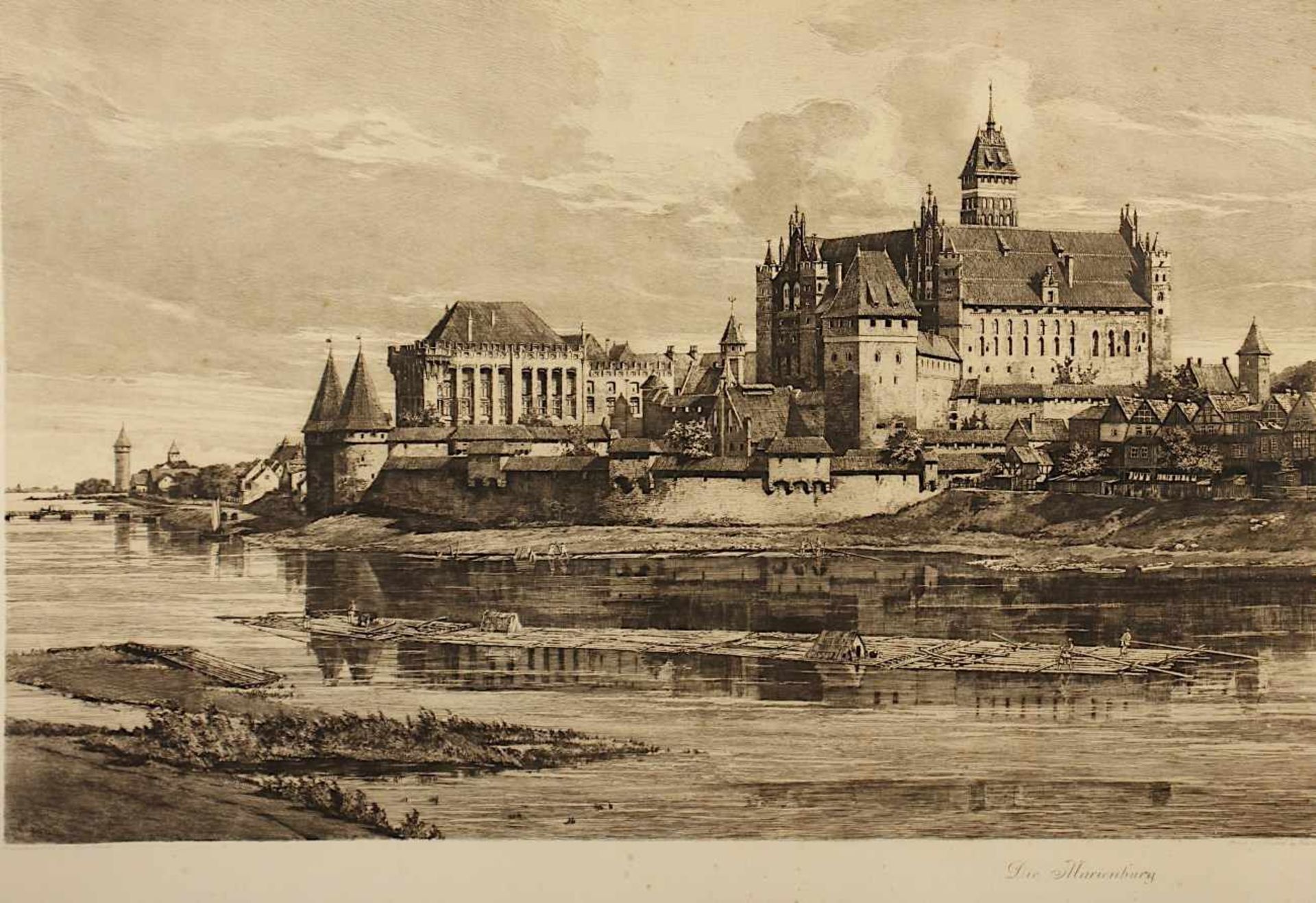 ULBRICH, Hugo (1867-1928), "Die Marienburg", nahe Danzig (Ordensburg des Deutschritterordens, von - Image 2 of 2