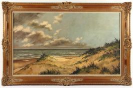 WALSH, G. (Maler M.20.Jh.), "Am Strand", Öl/Lwd., 70 x 120, unten links signiert, R.
