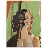 BRAQUE, Georges, "Figure", Farblithografie, 34 x 25,5, aus La figure humaine, Verve 5-6, Mourlot,