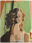 BRAQUE, Georges, "Figure", Farblithografie, 34 x 25,5, aus La figure humaine, Verve 5-6, Mourlot,