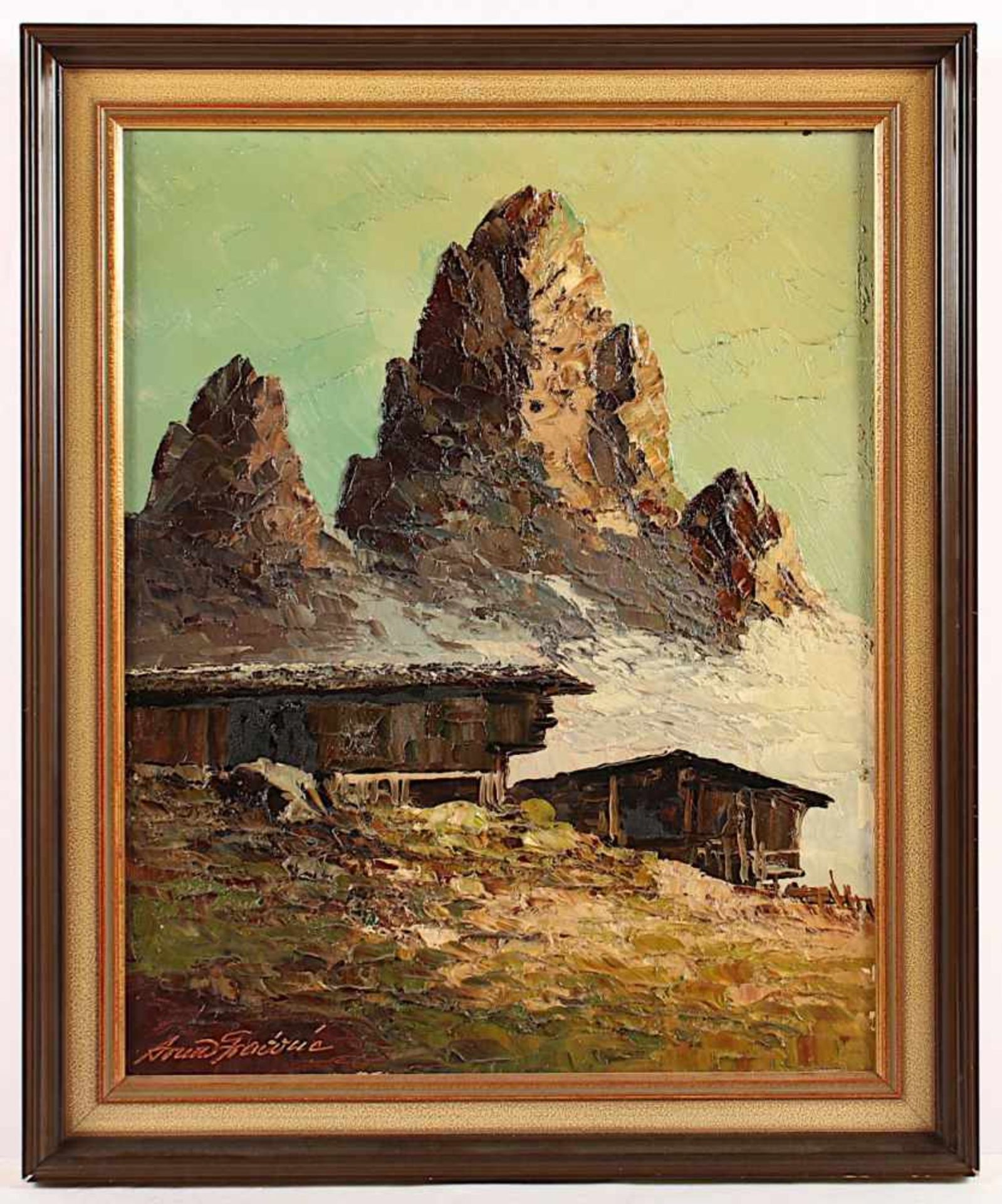 ARNOLD-GRABONÉ, Georg (1896-1982), "Am Monte Cimone", Öl/Lwd., 50 x 40, unten links signiert,