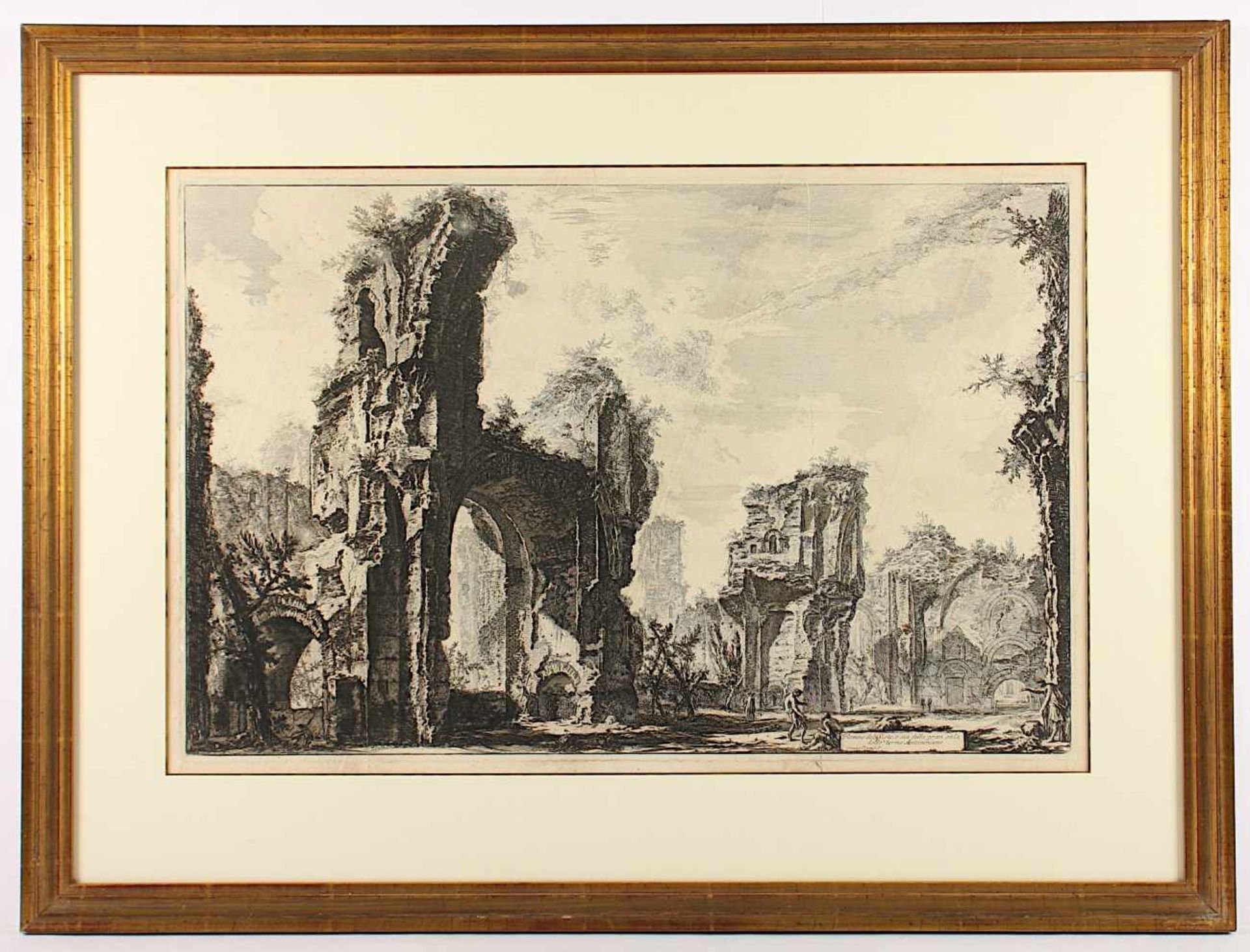 PIRANESI, Giovanni Batt., Veduta - "Rovine del Sisto sia della gran sala delle terme Antoniniane",