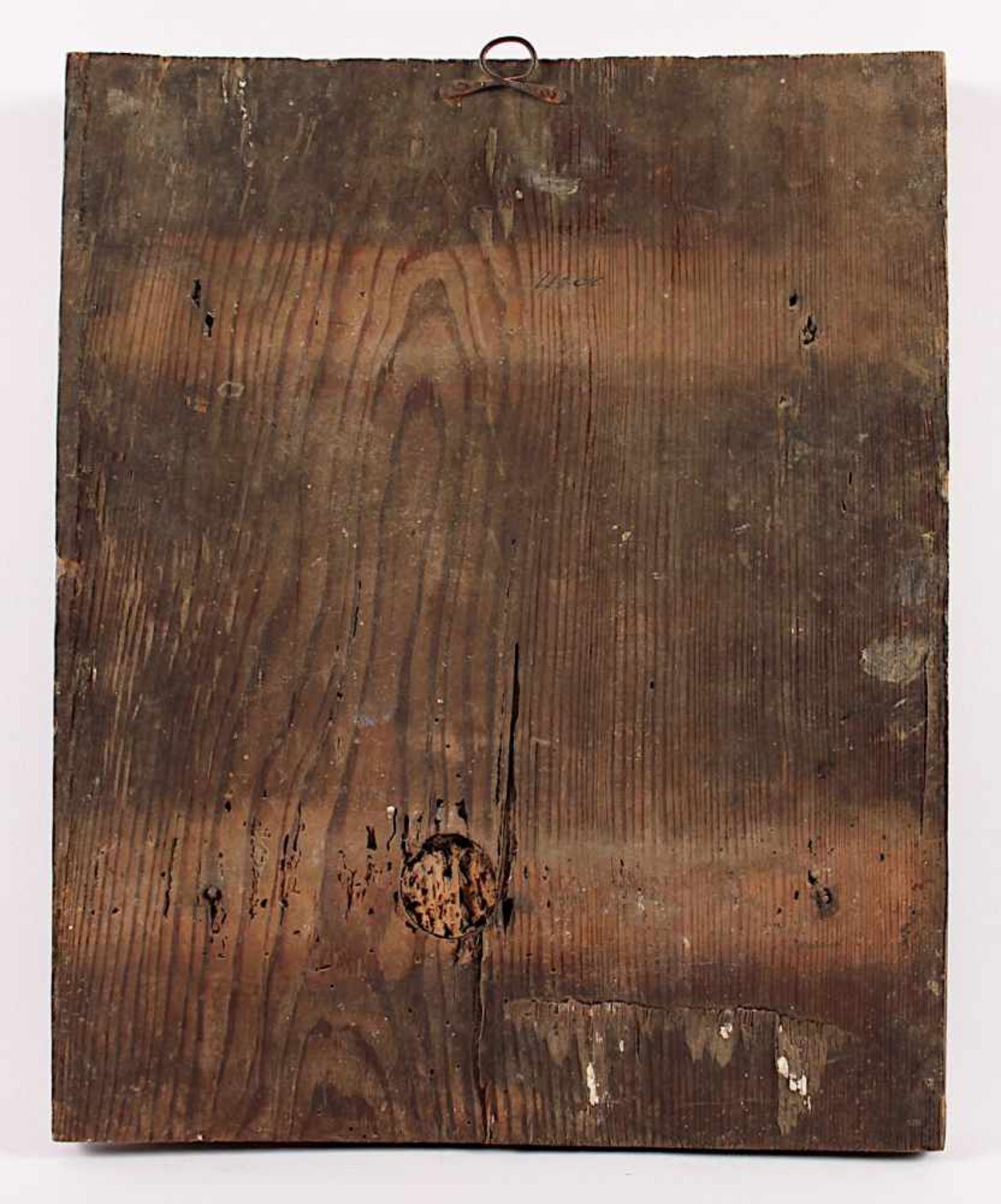IKONE, "Gottesmutter", Tempera/Holz, Goldgrund, 33 x 27, unten rest., besch., GRIECHENLAND, E.19. - Bild 2 aus 2