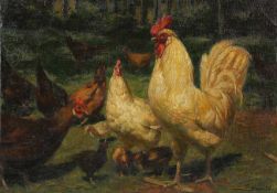 MESMER, Gustav (1865-1940), "Hühnervolk", Öl/Lwd., 32,5 x 46,5, unten rechts signiert