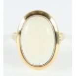 OPALRING, 585/ooo Gelbgold, Vollopalcabochon, RG 56, 3,9g