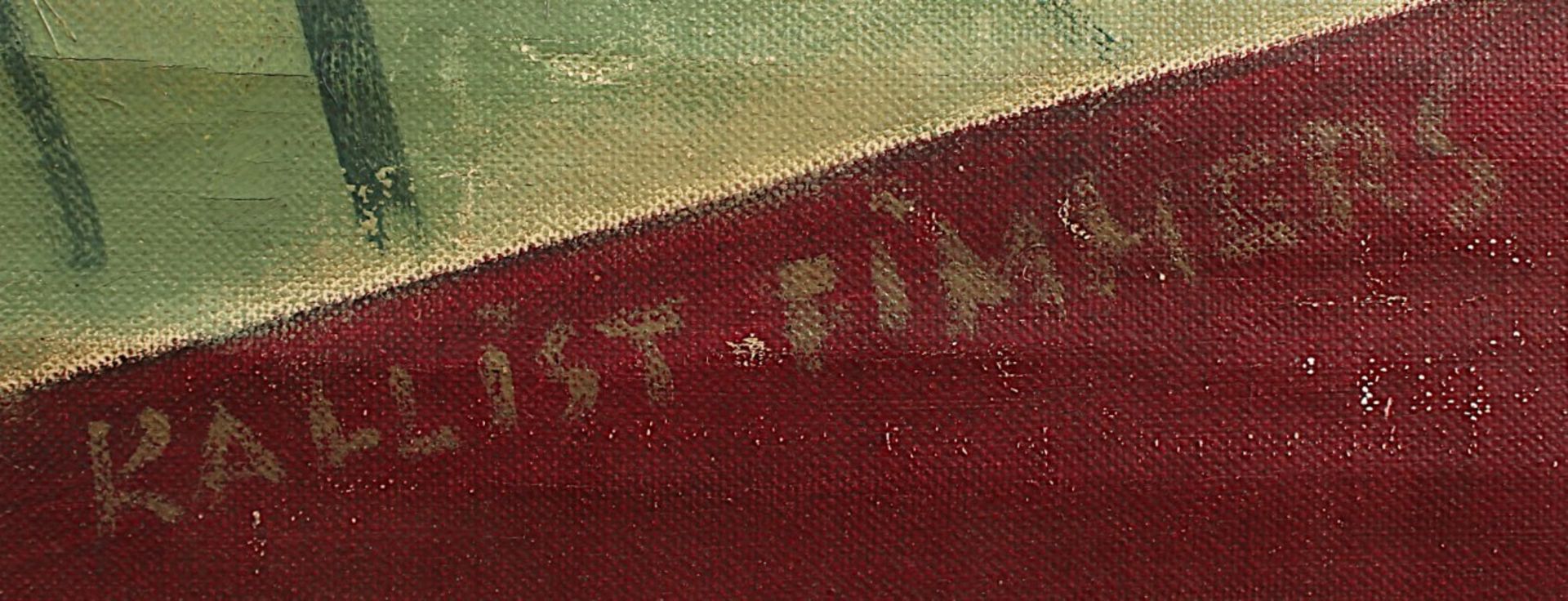 FIMMERS, Kallist Lode (1906-1969), "Lohn der Arbeit", Öl/Lwd., 200 x 149, besch., unten rechts - Bild 2 aus 3