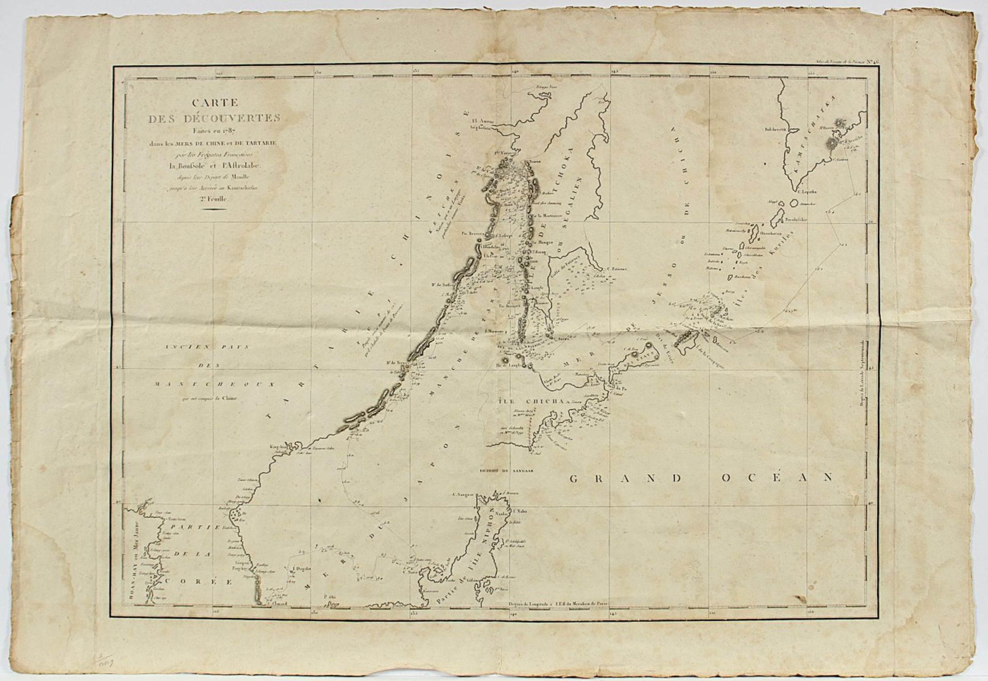 SÜDCHINA, Kupferstich, 50 x 68, besch., um 1787, ungerahmt - Bild 2 aus 2