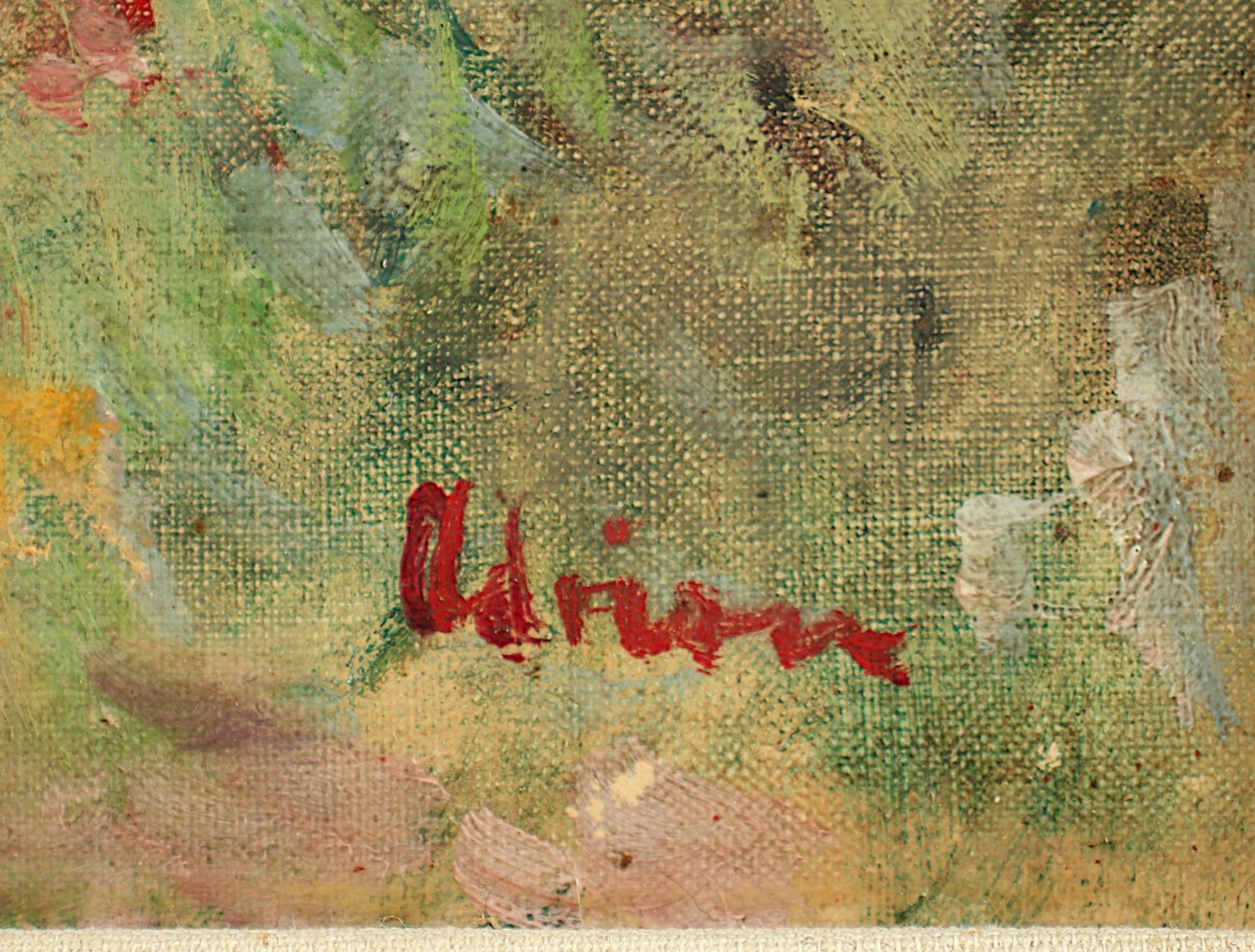 ADRION, Lucien (1889-1953), "Rosengarten", Öl/Lwd., 38 x 46, unten rechts signiert, R. - Bild 4 aus 5