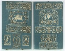 PAAR FILIGRANE PAPIERARBEITEN, Kupferstiche, 54 x 32, DEUTSCH, um 1800