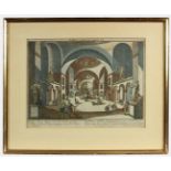 GUCKKASTENBLATT, "Le temple de Diane d'Ephese", kolorierter Kupferstich, 28 x 41, von J.B. PROBST,