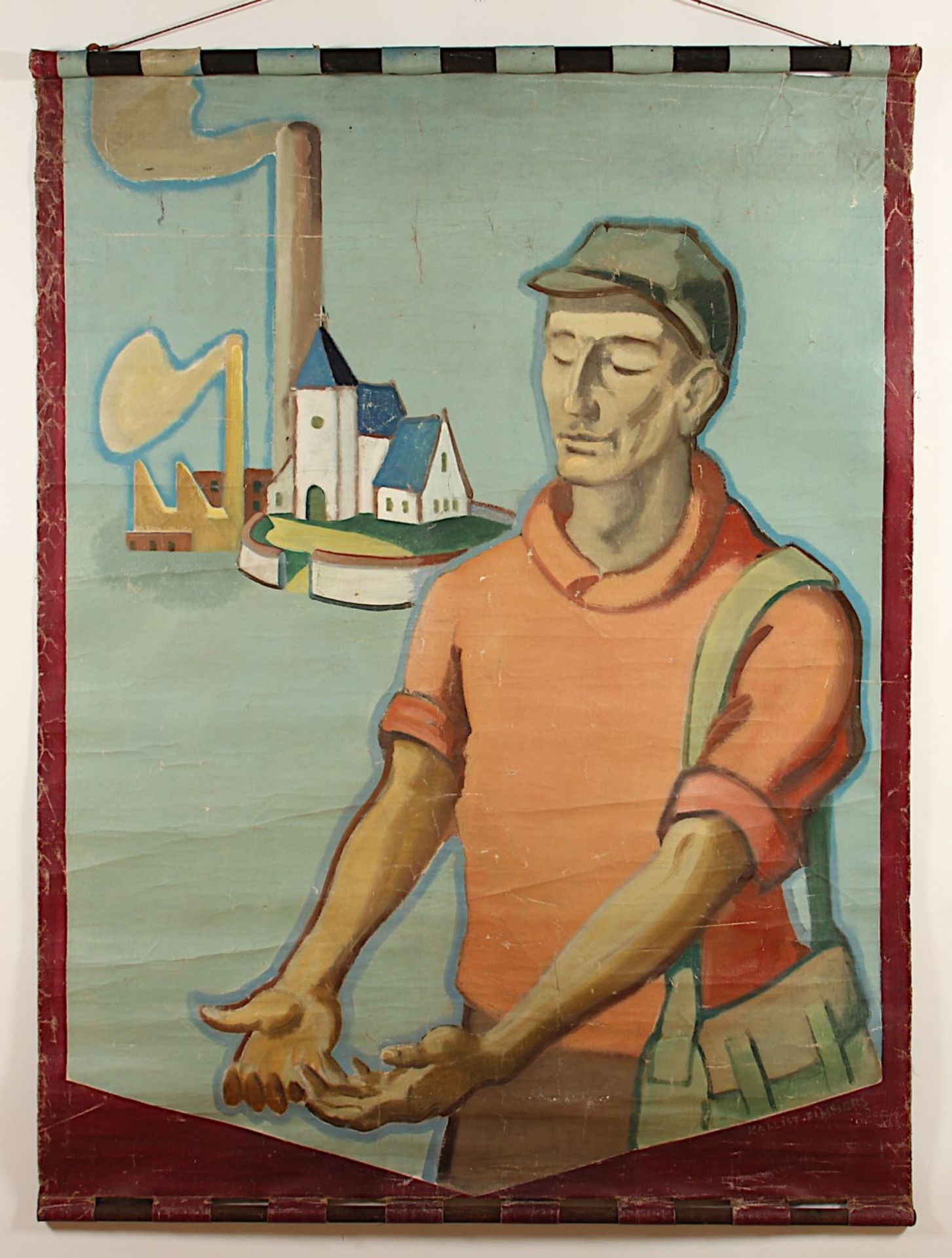FIMMERS, Kallist Lode (1906-1969), "Lohn der Arbeit", Öl/Lwd., 200 x 149, besch., unten rechts