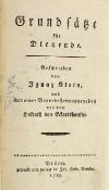 GRUNDSÄTZE FÜR DIENENDE, von Ignaz Klein, Brünn, 1789, (angebunden: Das Vorurtheil und Über die