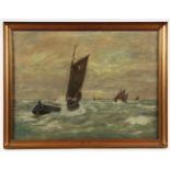 ESSFELD, Alexander (1874-1939), "Schiffe auf bewegter See", Öl/Lwd., 61 x 80, unten rechts signiert,