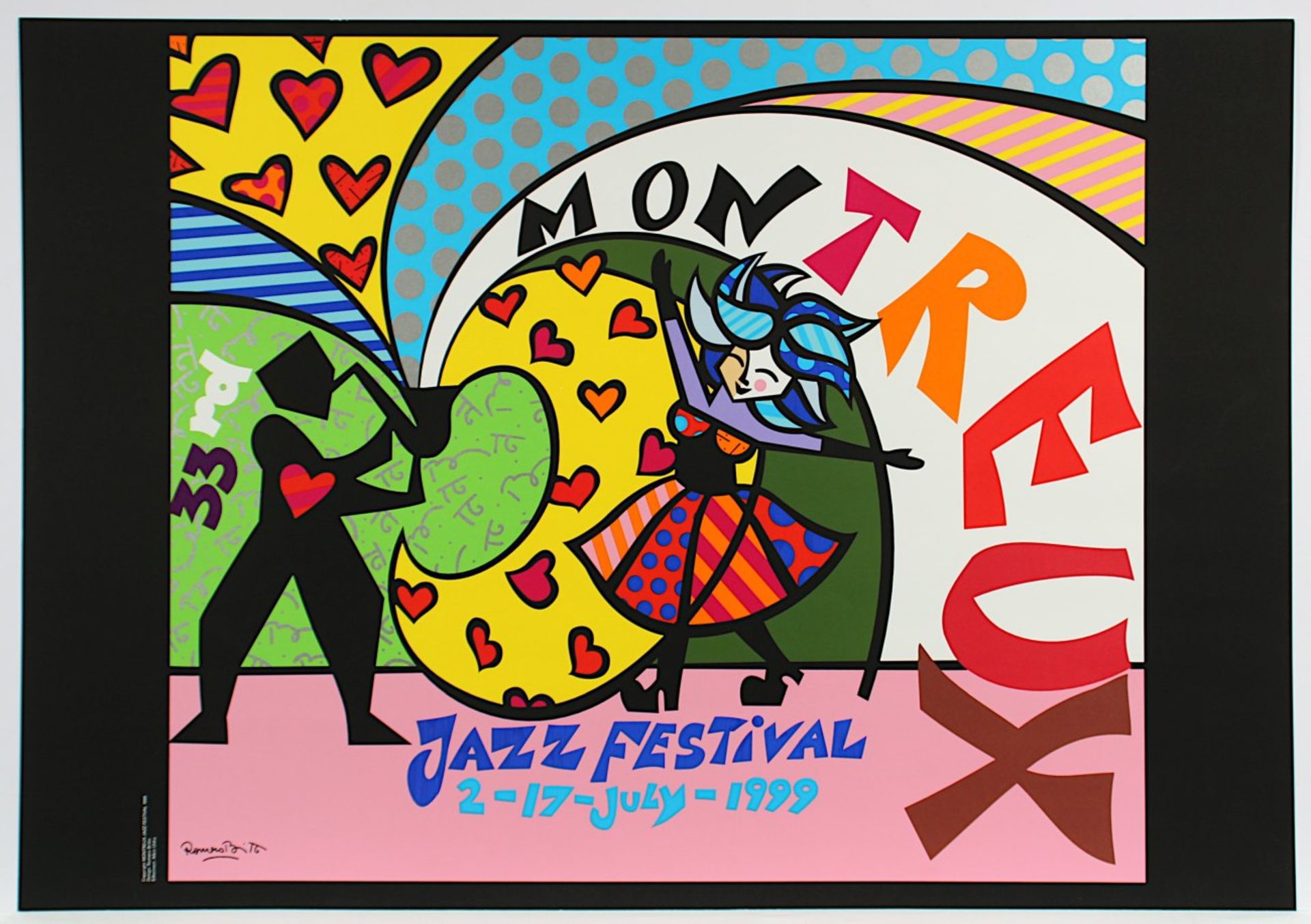BRITTO, Romero, Plakat Montreux Jazz Festival, Siebdruck, 70 x 100. 1999, ungerahmt