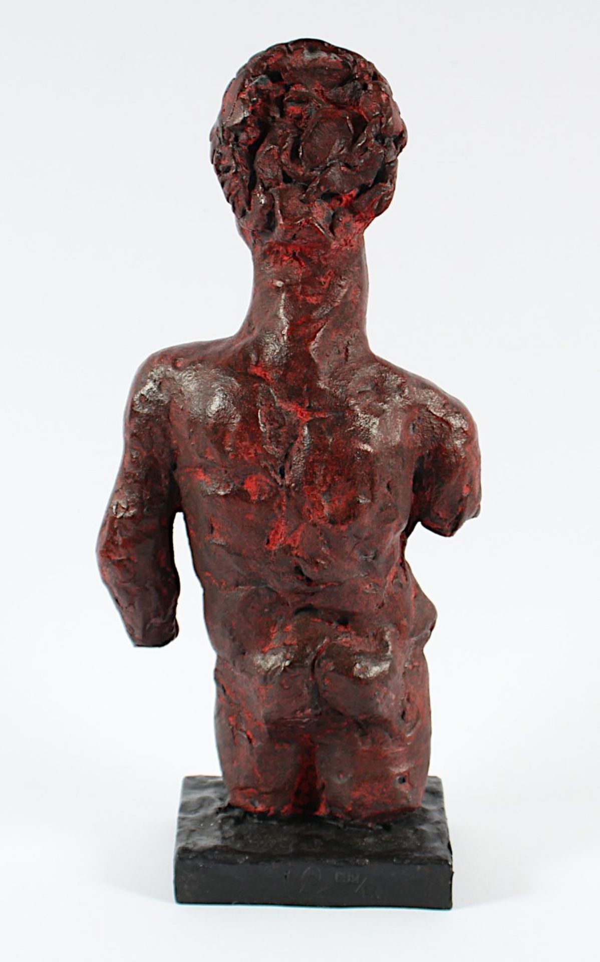 LÜPERTZ, Markus, "Grundgesetz", Bronze, mit leuchtend roter Farbe bemalt/patiniert, verso am - Image 4 of 6