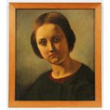 PORTRAITMALER UM 1900, "Mädchenportrait", Öl/Lwd., 43 x 37,5, R.