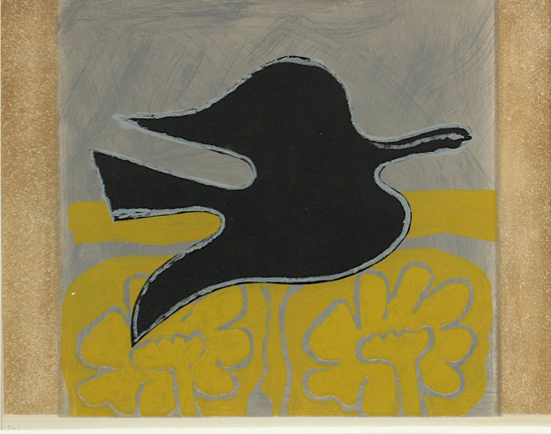 BRAQUE, Georges, "L'ordre des oiseaux", Original-Aquatintaradierung, 35 x 46, nummeriert 27/130,