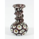 KLEINE VASE, Millefiori-Glas, H 7, Fratelli Toso, MURANO, 20.Jh.