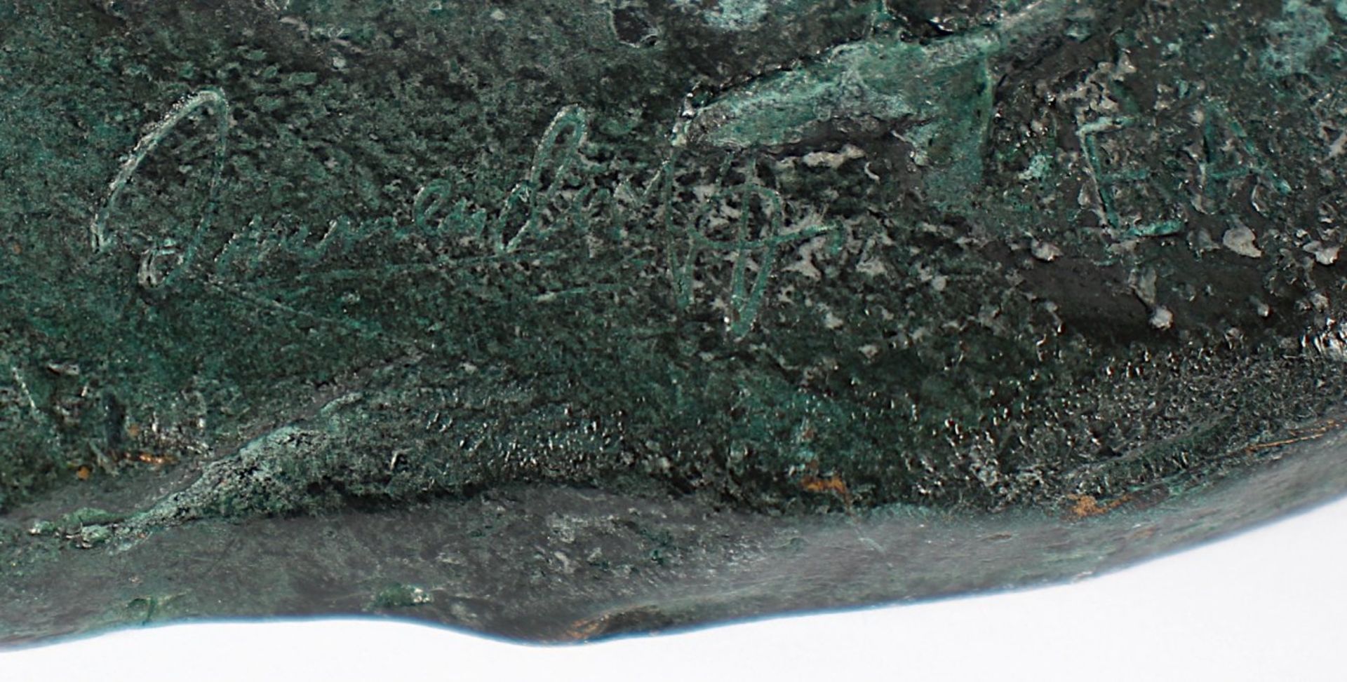 IMMENDORFF, Jörg, "Malerstamm Michael", Bronze, H 32, 2005, auf dem Sockel Signaturstempel, - Bild 5 aus 6