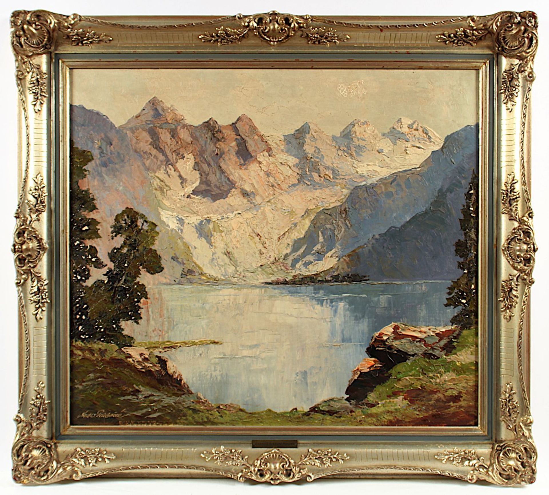 ARNOLD-GRABONÉ, Georg (1896-1982), "Blick auf den Obersee bei Berchtesgaden", Öl/Lwd., 70 x 80,