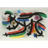 MIRO, Joan, Arbeit aus "Lithograph", Original-Farblithografie, 35 x 57,5, ohne den Mittelfalz,