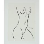 MATISSE, Henri, nach, "Nu", Serigrafie, 38 x 27, Sabam-Belgique, 2003, Editions Acte, ungerahmt