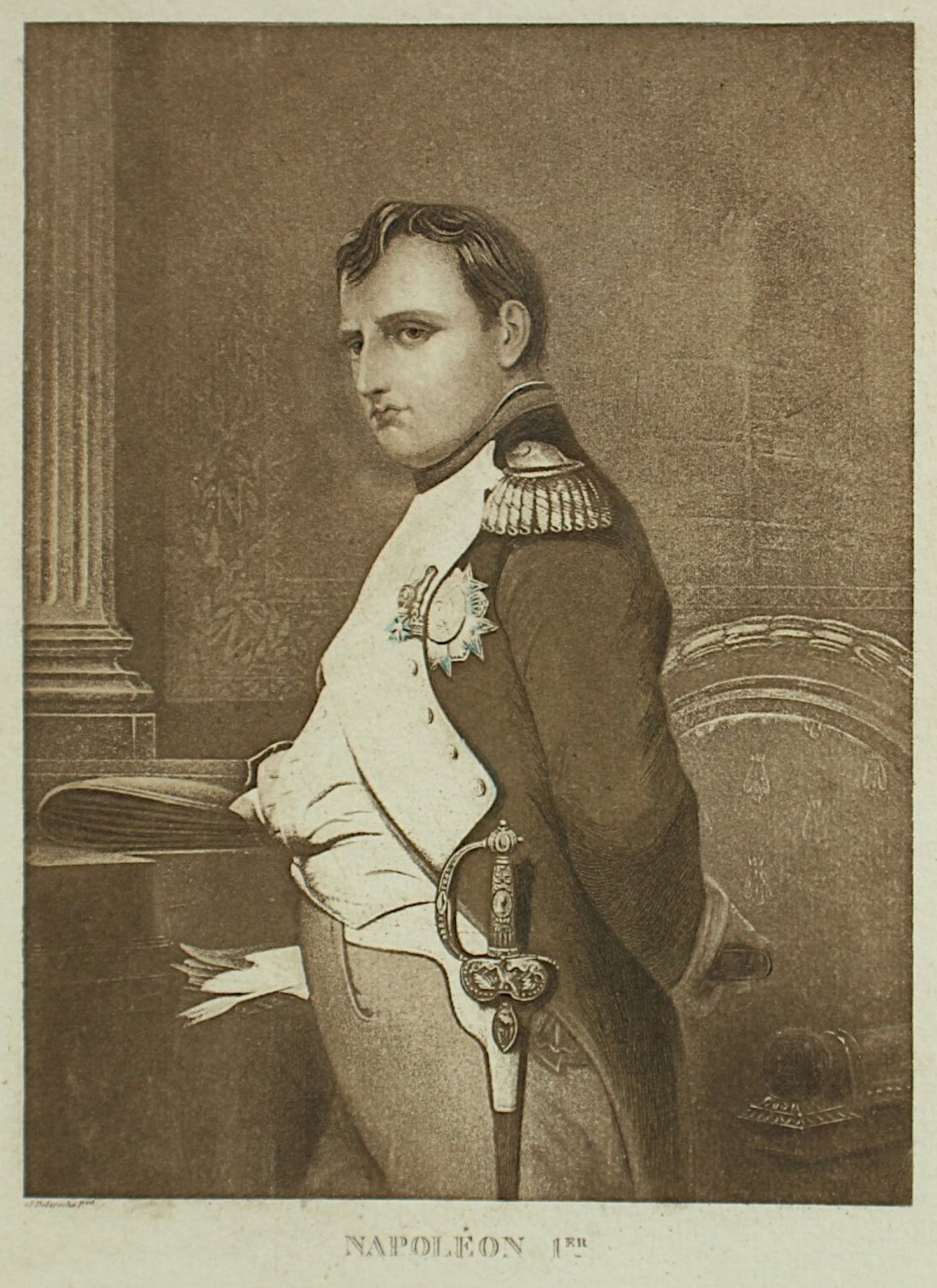 KONVOLUT ALTE GRAFIK, vierteilig, vornehmlich zum Thema Napoléon, diverse Größen, 19.Jh., R. - Bild 5 aus 5