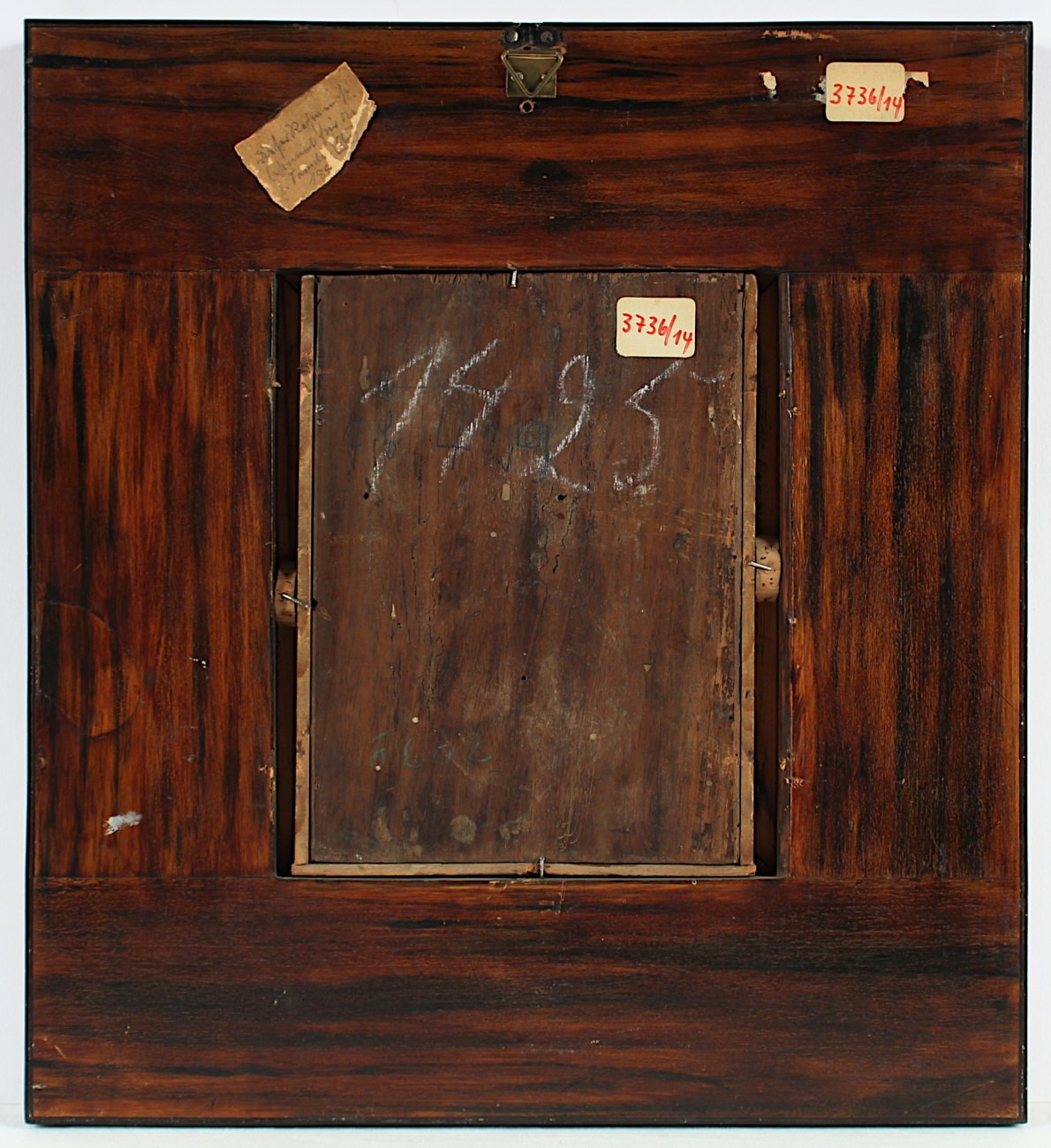 RAFFAEL, Nachfolge 19.Jh., "Heilige Familie", Öl/Holz, 19,5 x 14, mit kunstvoll verziertem Rahmen - Image 3 of 3