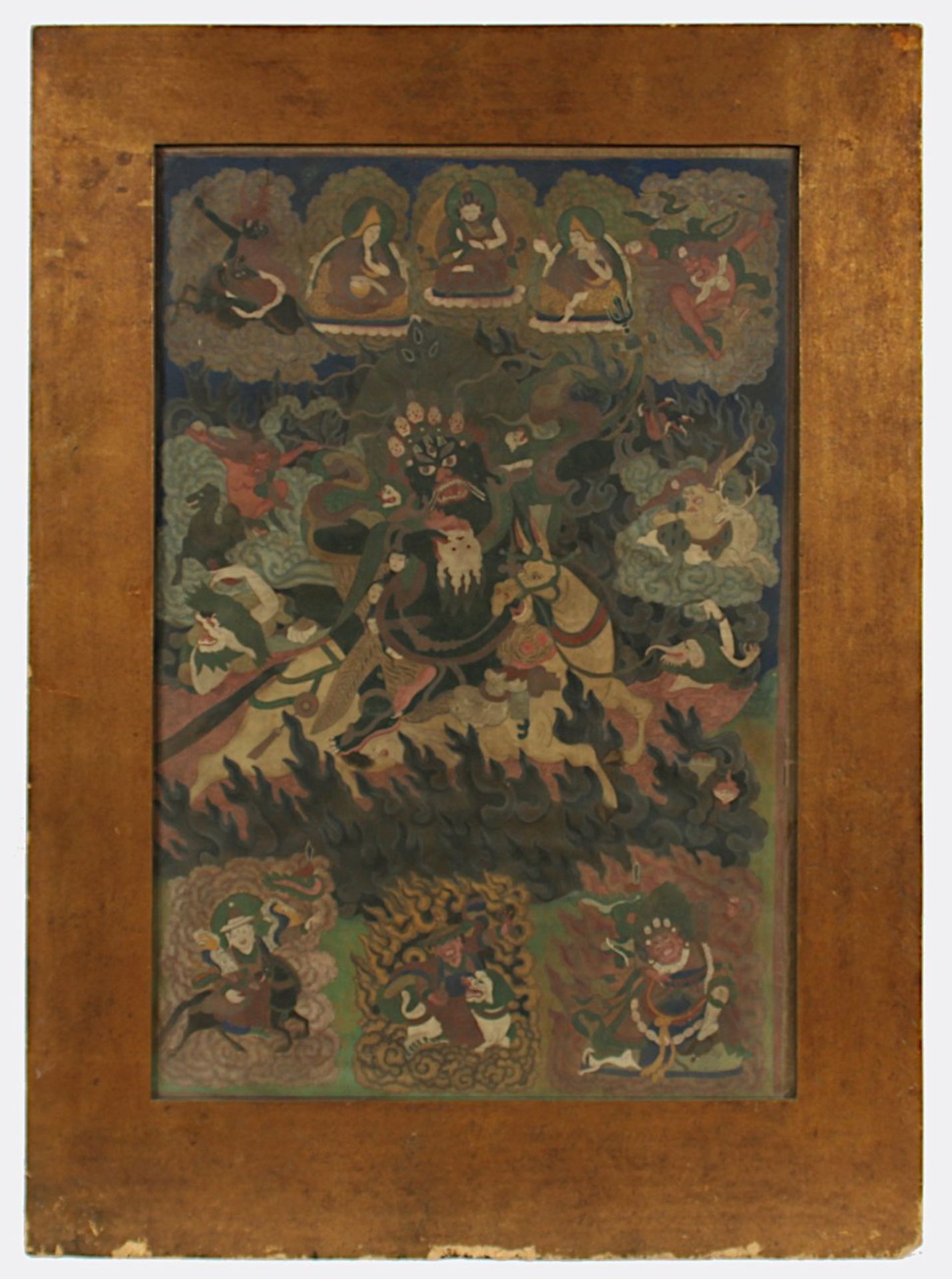 THANKA DER PALDEN LHAMO, Gouache auf Stoff, die Schutzgöttin der Dalai Lamas und der Panchen Lamas - Image 2 of 3