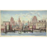 MARKGRAF, Peter (*1924), "Montréal", Originalfarblithografie, 51 x 65,5, besch., handsigniert,