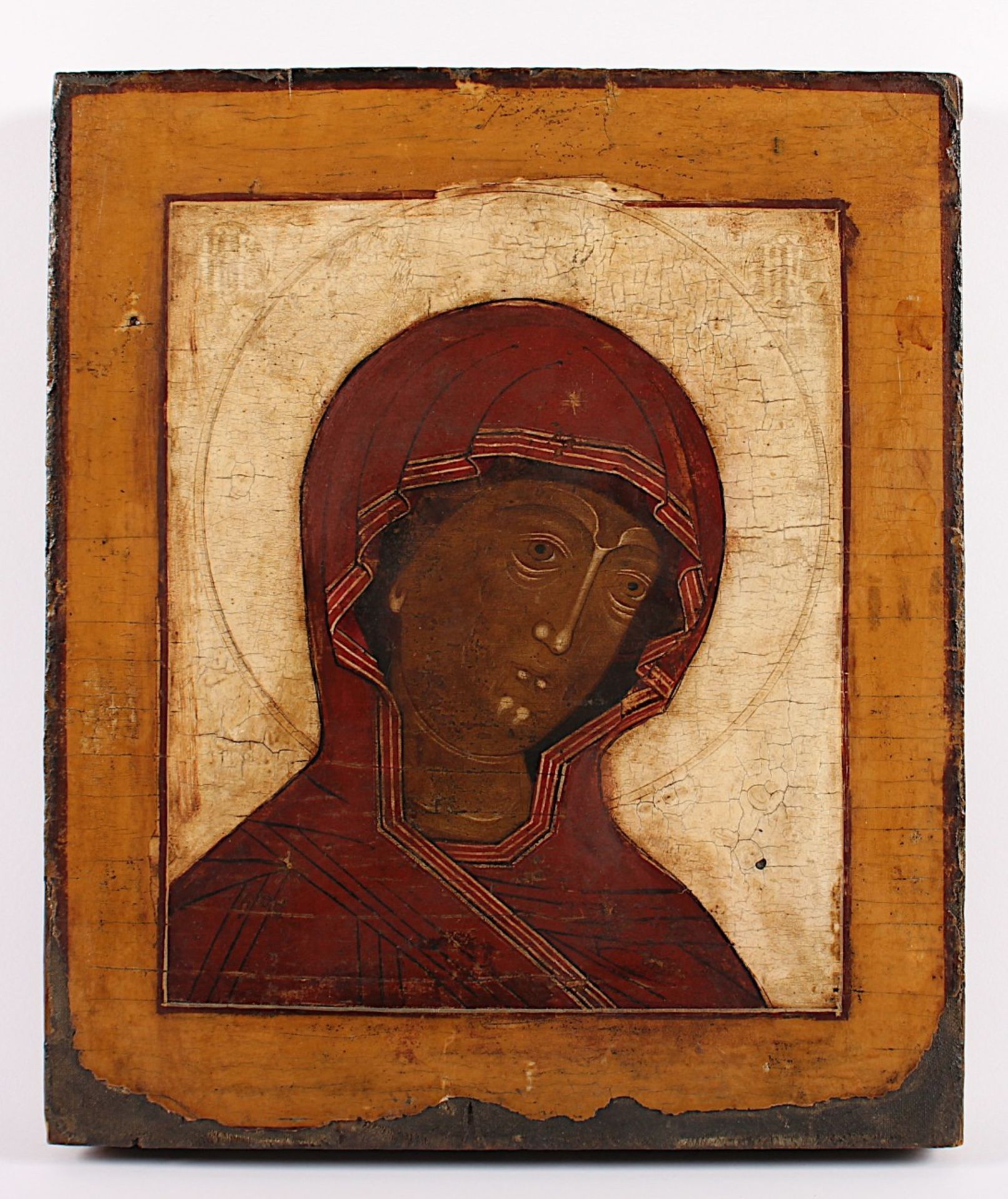 IKONE, "Gottesmutter aus Deesis", Tempera/Lwd./Holz, 31,5 x 27, Feinmalerei mit guter Malqualität,