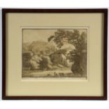 KOBELL, Franz, "Landschaft", 14,5 x 19, gestochen von Ostermeyer, um 1795, R.