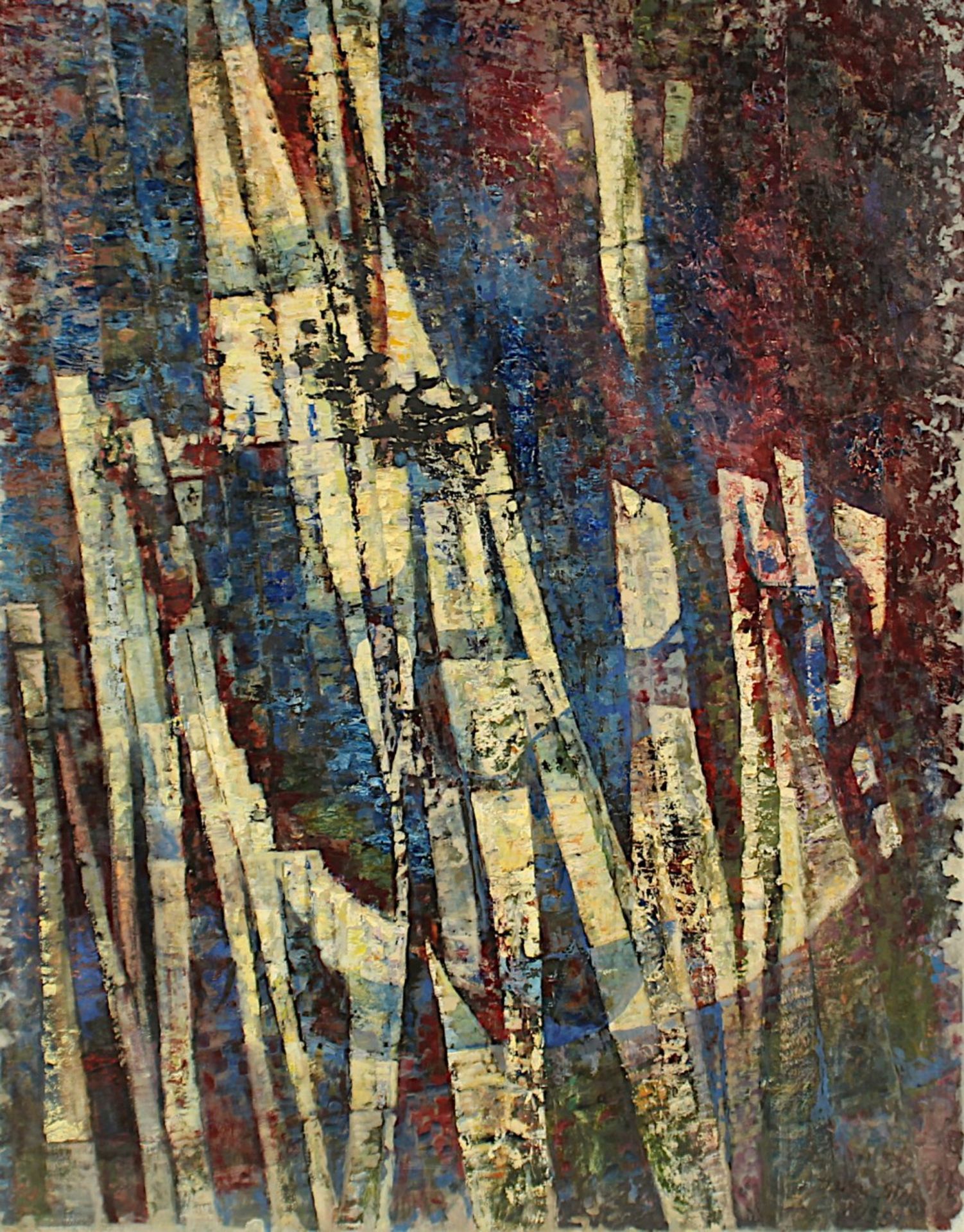 DIENZ, Herm, "Im Halbschatten", Öl/Hartfaser, 118 x 93, unten rechts signiert und datiert, verso - Bild 2 aus 5