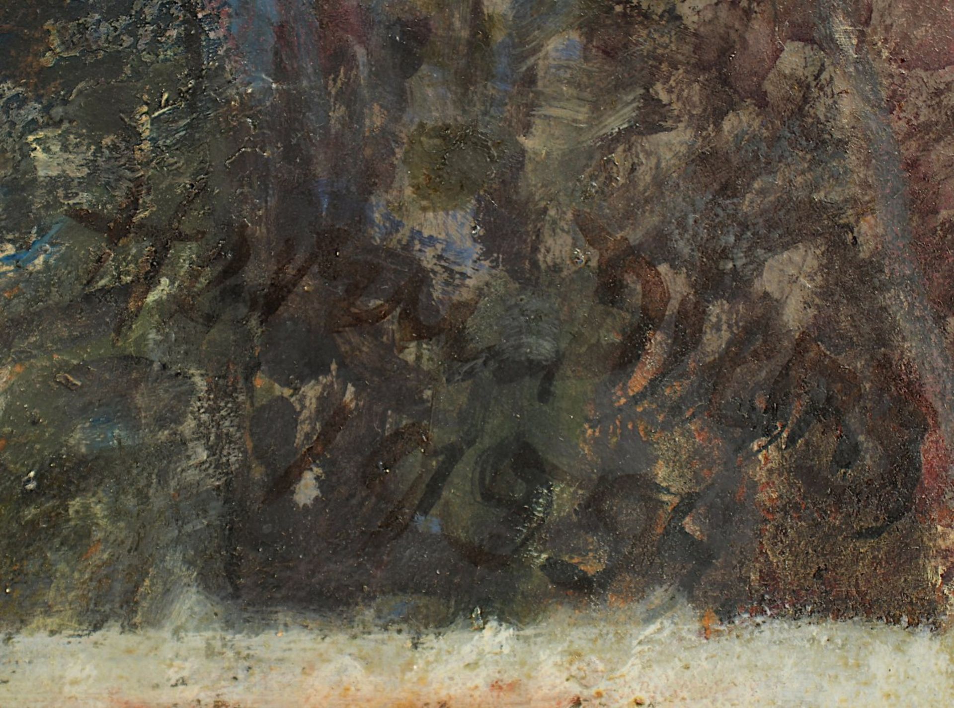 DIENZ, Herm, "Im Halbschatten", Öl/Hartfaser, 118 x 93, unten rechts signiert und datiert, verso - Bild 4 aus 5