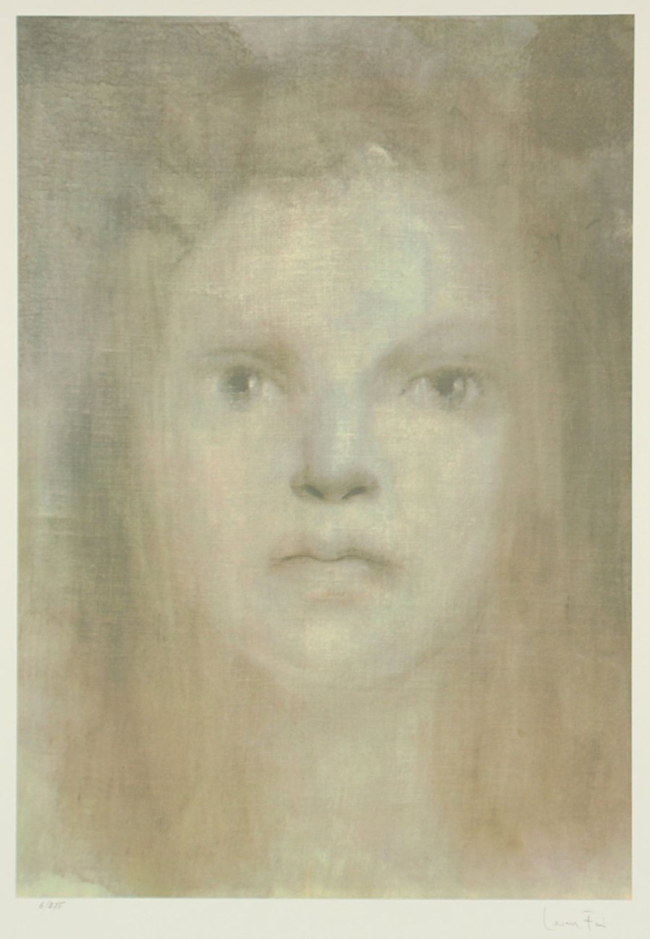 FINI, Leonor, "Tête de femme", Farbgrafik, 55 x 39, nummeriert 6/275, handsigniert, ungerahmt
