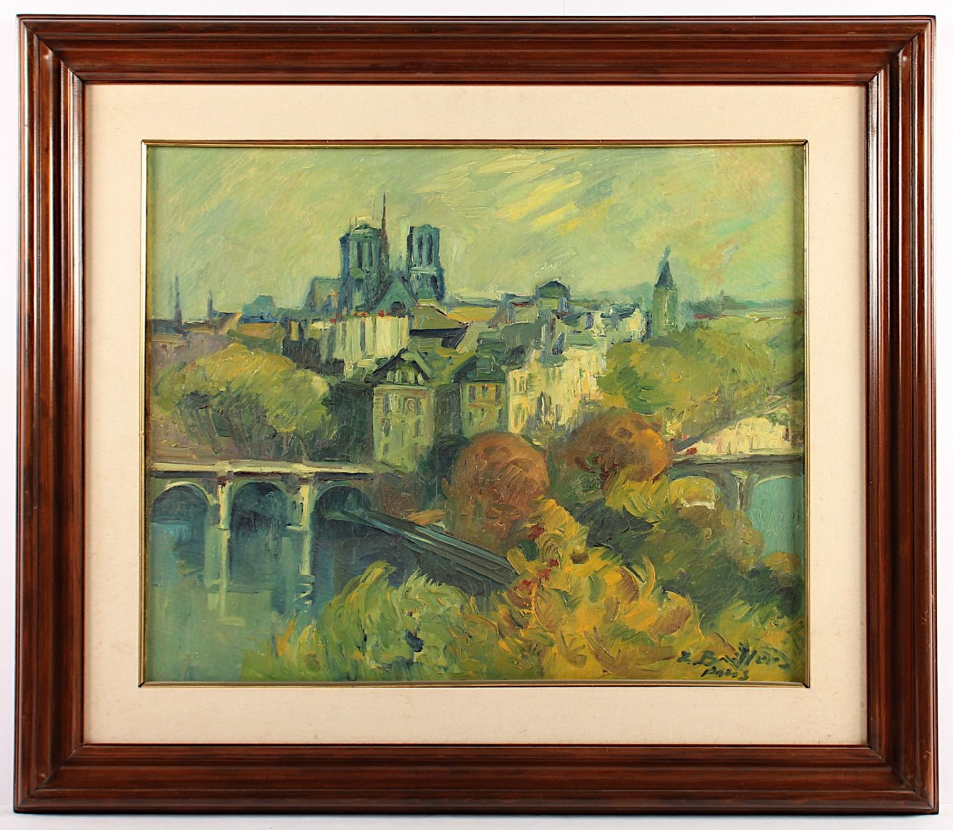 BAITLER, Zoma (1908-1994), "Blick auf Notre Dame de Paris", Öl/Lwd., 50 x 60, unten rechts signiert,