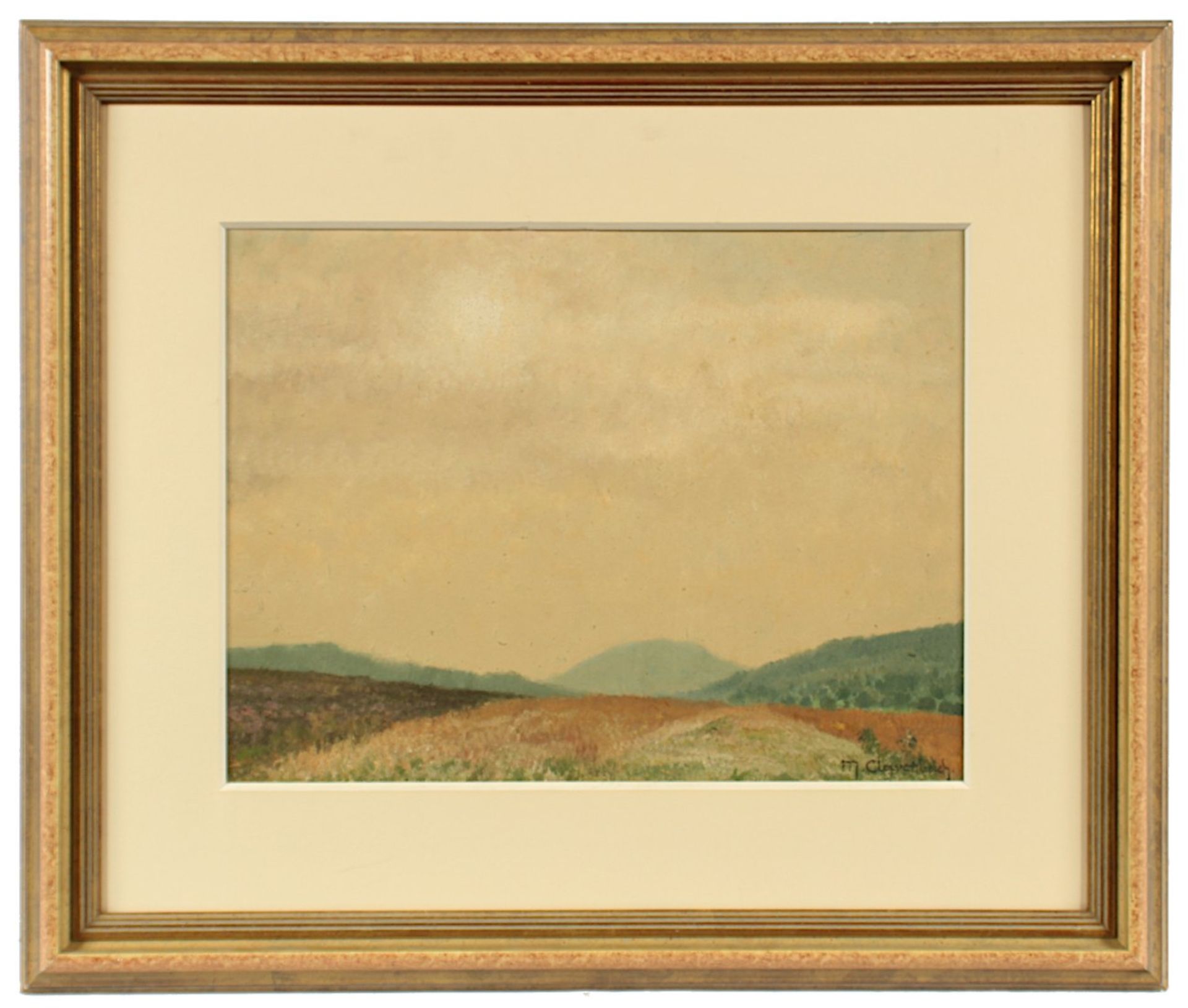 CLARENBACH, Max (1880-1952), "Eifellandschaft", Öl/Platte, 33,5 x 45 (Passepartoutausschnitt), unten - Bild 2 aus 3