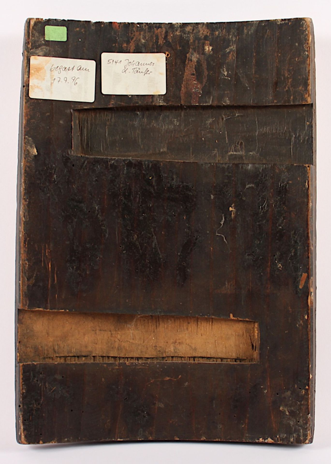 IKONE, "Johannes der Vorläufer", Tempera/Holz, 35 x 24,5, min.rest., RUSSLAND, um 1800 - Bild 2 aus 2