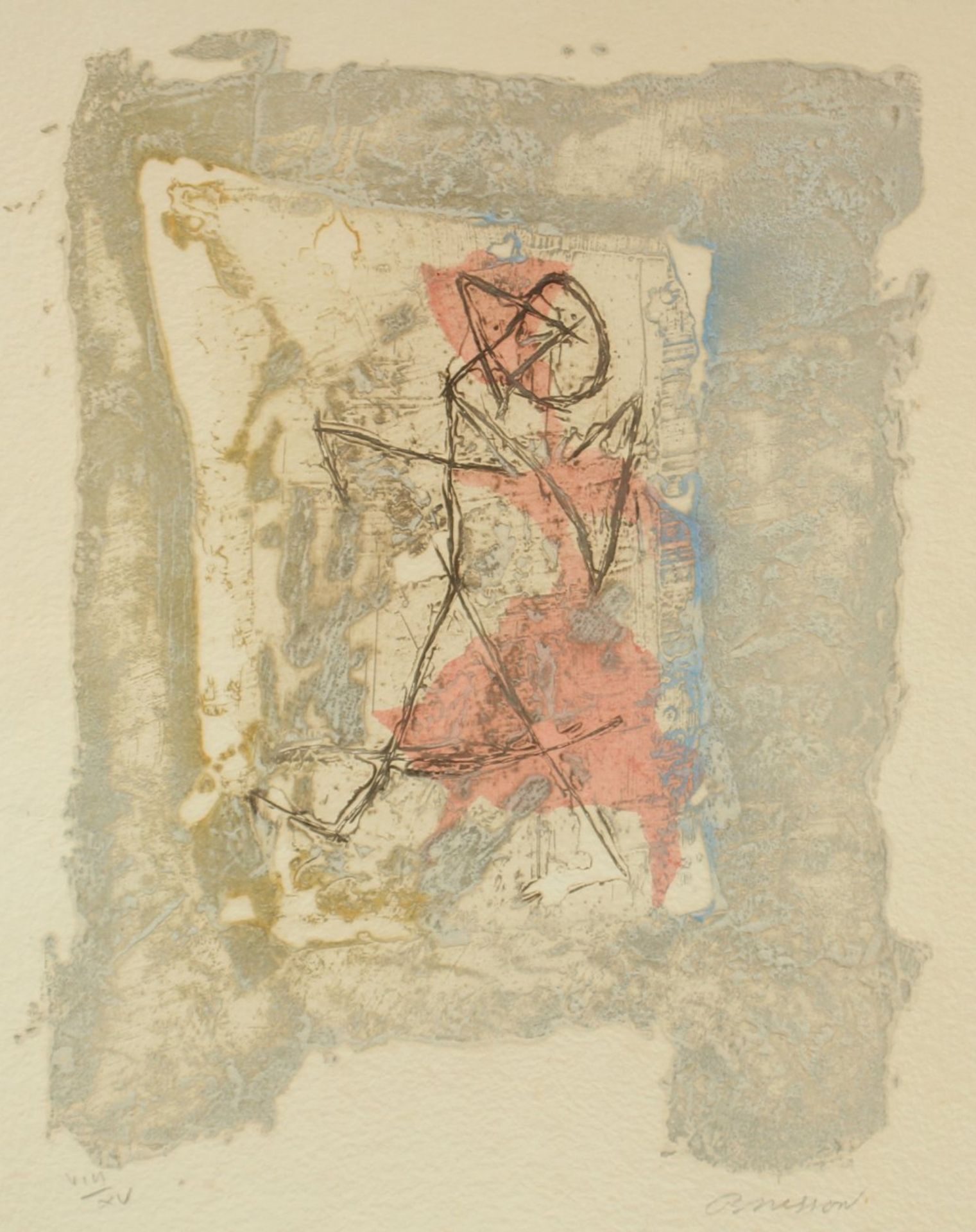 BRISSON, Pierre-Marie, "Feminité", Original-Farbradierung/Bütten, 48 x 38, bez. VIII/XV, 1987, - Bild 2 aus 2