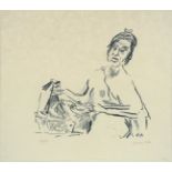 KOKOSCHKA, Oskar, "Frau mit Schlange", Original-Lithografie/Japan, 51 x 44,5 (Blattmaß),