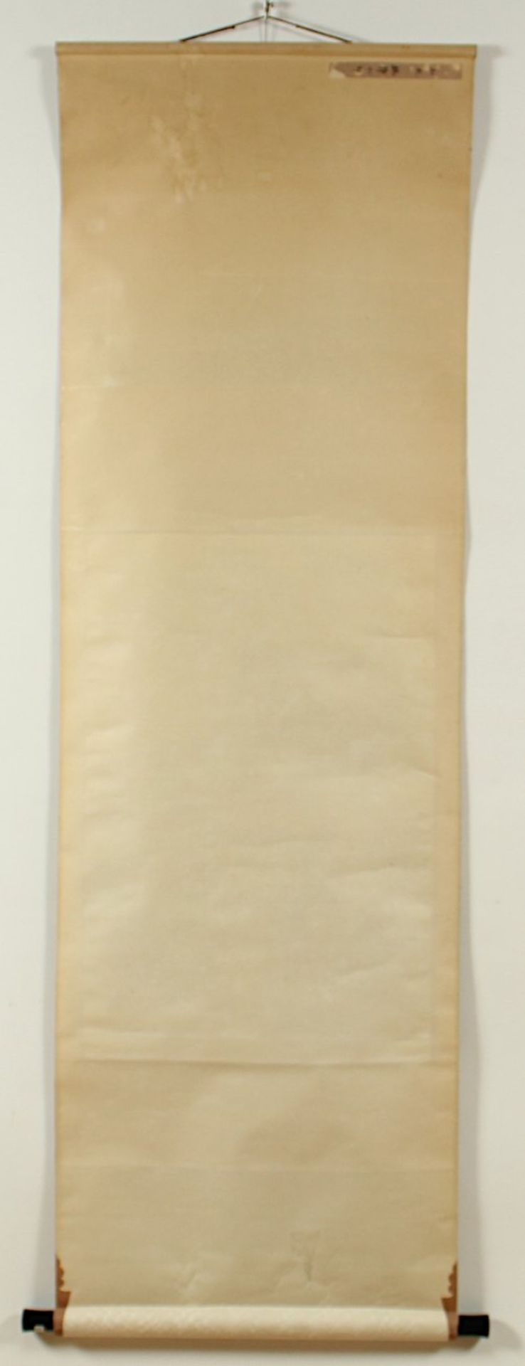 ROLLBILD, Tusche und Farben auf Papier, Landschaft, Aufschrift und Siegel, 68 x 45, montiert, CHINA, - Bild 4 aus 4