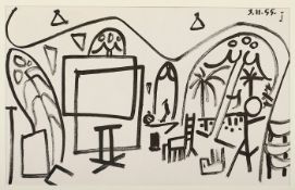 PICASSO, Pablo, "Carnet de Californie", Lithografie, 27 x 40, Picasso's Sketchbook, Mourlot,