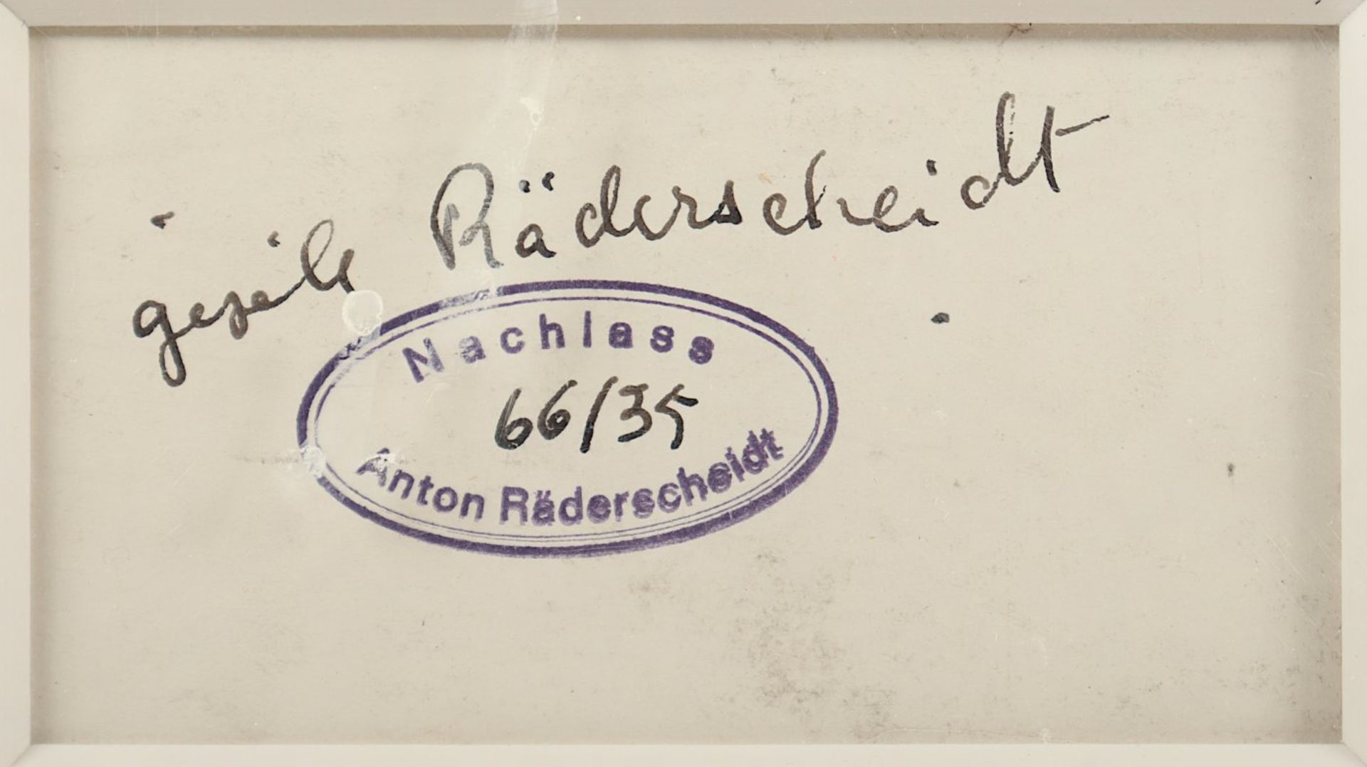RÄDERSCHEIDT, Anton, "Peronnages", Tusche/dickem Papier, 98 x 64, monogrammiert unten rechts und - Image 3 of 3