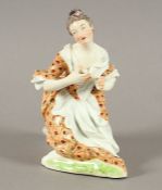 FIGUR AUS EINER GRUPPE, kniende Frauenfigur, H 14,5, rest., MEISSEN, um 1770