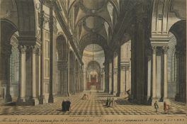 ST. PAUL LONDON, kolorierter Kupferstich, 26 x 41,5 besch., um 1790, R.