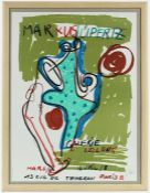 LÜPERTZ, Markus, Plakat Galerie Lelong, Original-Farblithografie, monogrammiert, 76 x 51, R.